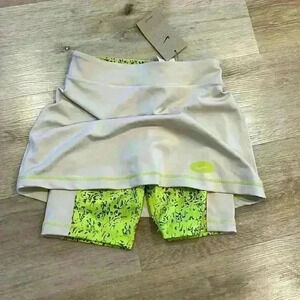 Nike girls beige green shorts athletic skirt